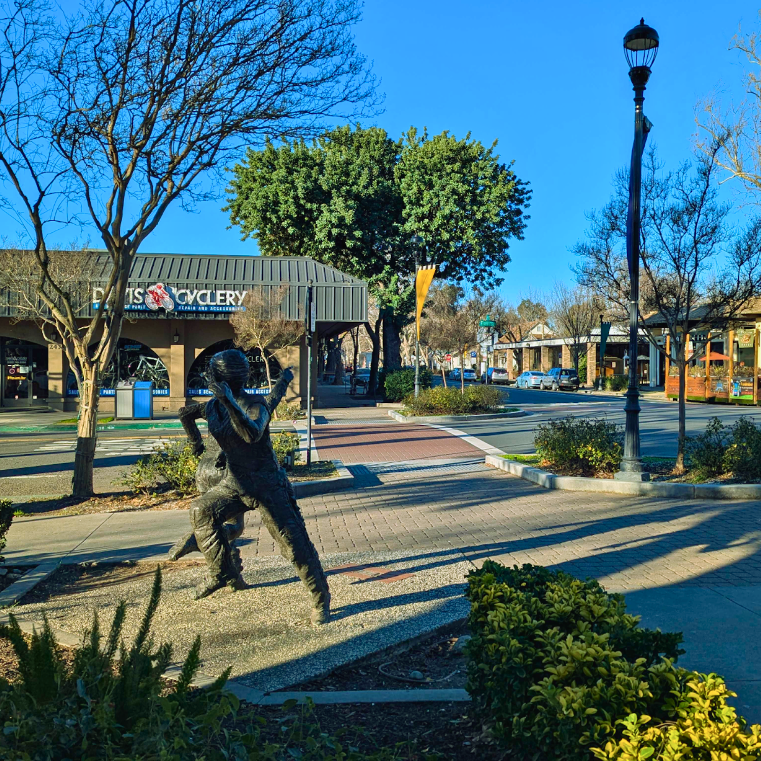 Statue in downtown Davis